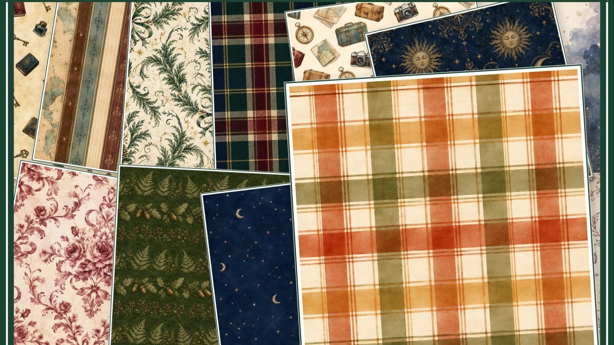 Vintage Junk Journal Digital Paper Bundle — Two Packs, Square + US Letter preview 1