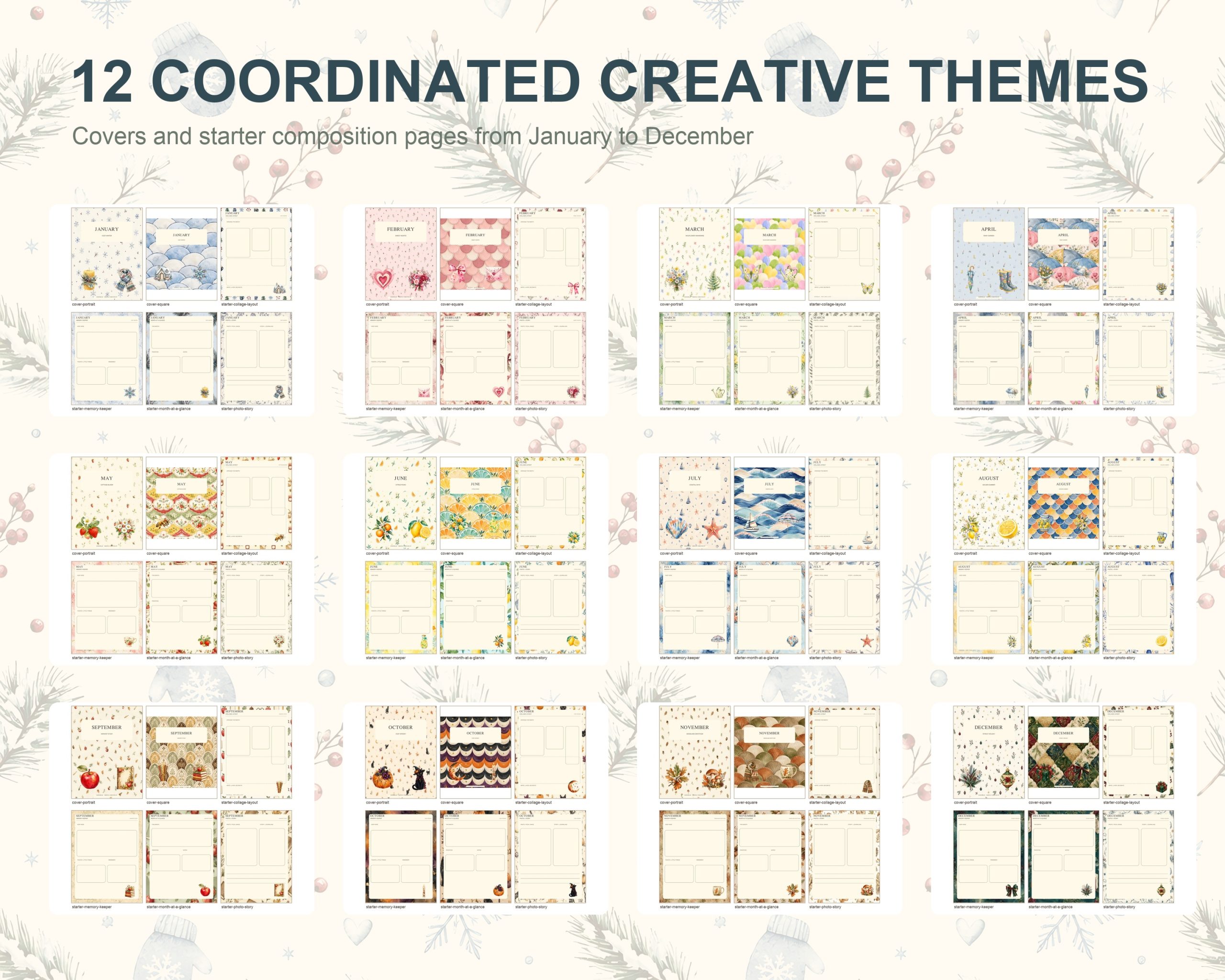 Illustrated Calendar 2026–2028 + Perpetual Creative Bundle preview 3