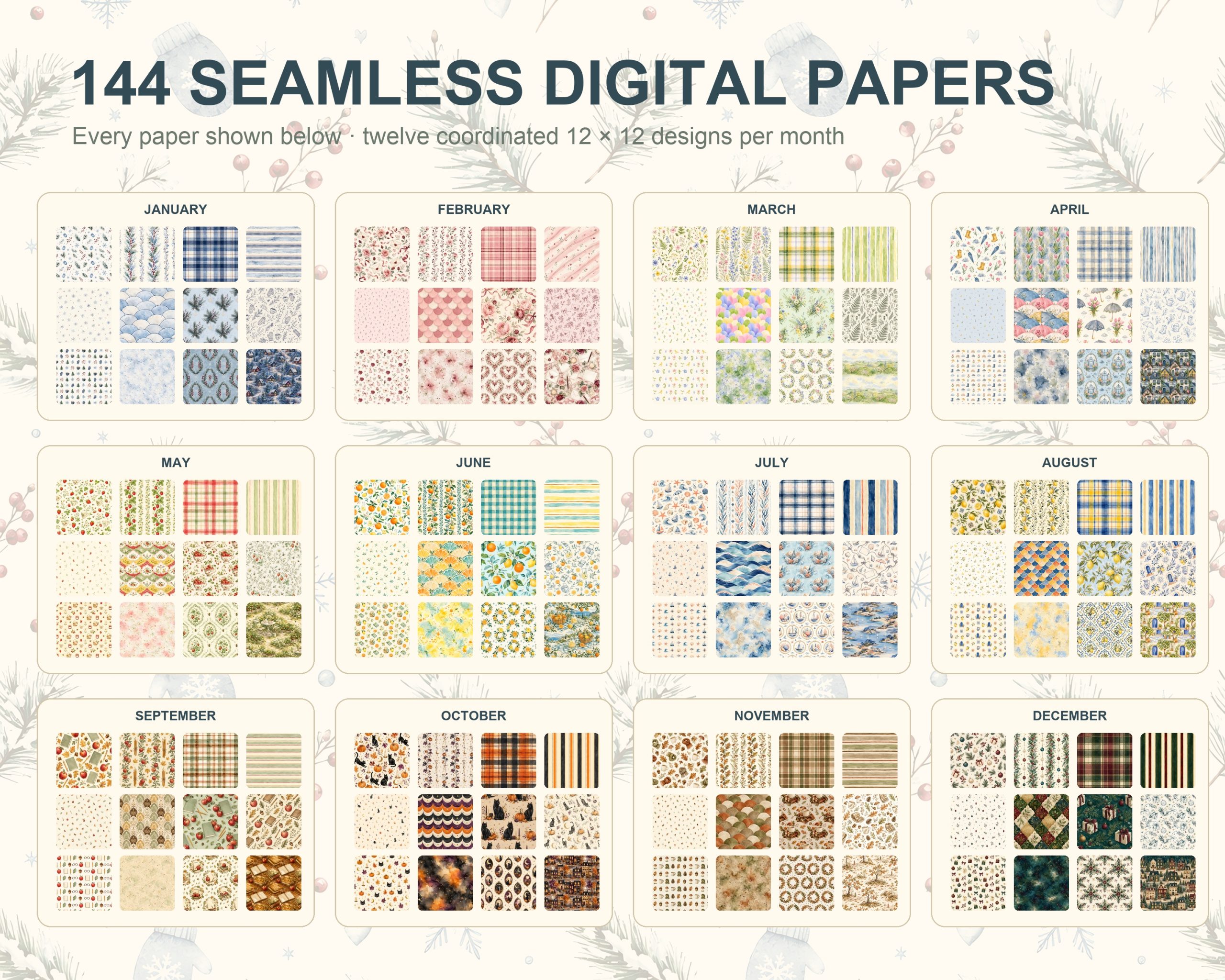 Illustrated Calendar 2026–2028 + Perpetual Creative Bundle preview 5