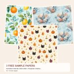 Free Illustrated Calendar 2026–2028 + Perpetual Creative Bundle – 3 Printable Scrapbook Paper Samples preview