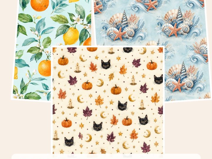 Free Illustrated Calendar 2026–2028 + Perpetual Creative Bundle – 3 Printable Scrapbook Paper Samples