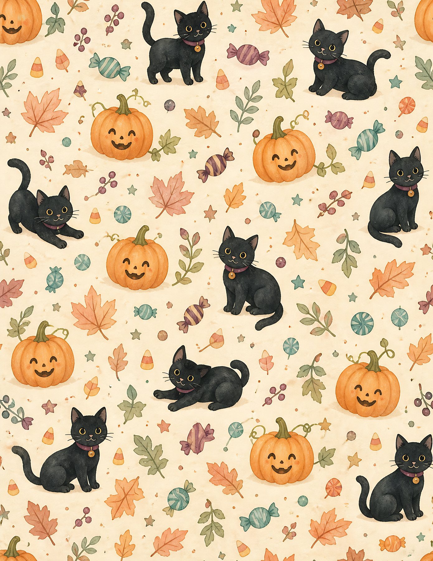 Sweet Spooky Halloween Digital Paper preview 2