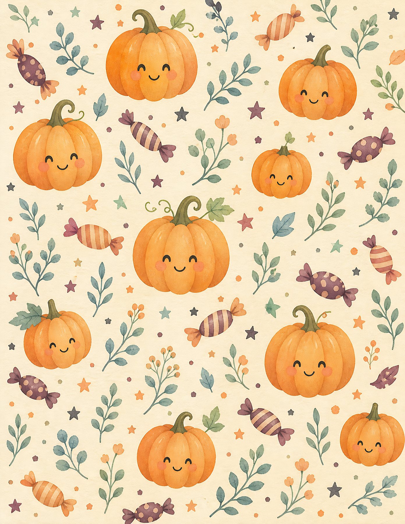 Sweet Spooky Halloween Digital Paper preview 3