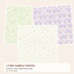 Free Watercolor Nursery Digital Paper Bundle – 3 Printable Scrapbook Paper Samples preview