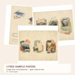 Free Vintage Asian Travel Ephemera — Japan, Korea & China – 3 Printable Scrapbook Paper Samples preview