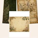 Free Victorian Botanical Herbarium Papers - 3 Printable Samples preview