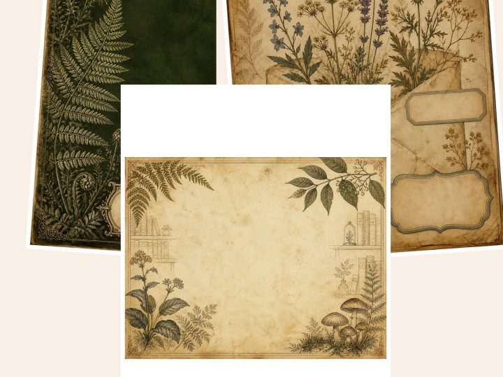 Free Victorian Botanical Herbarium Papers – 3 Printable Samples