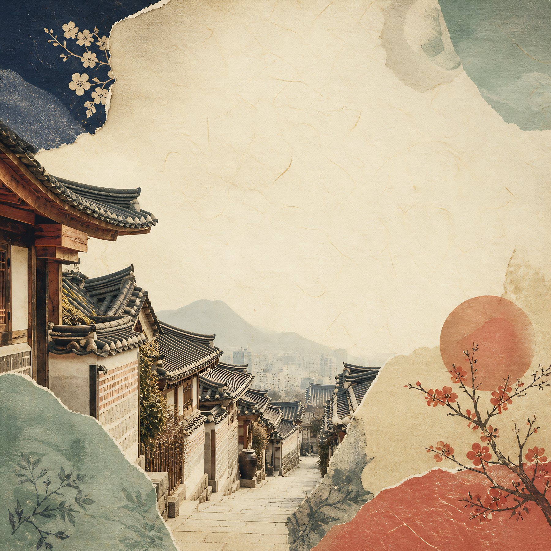 South Korea Travel Scrapbook Papers preview 2