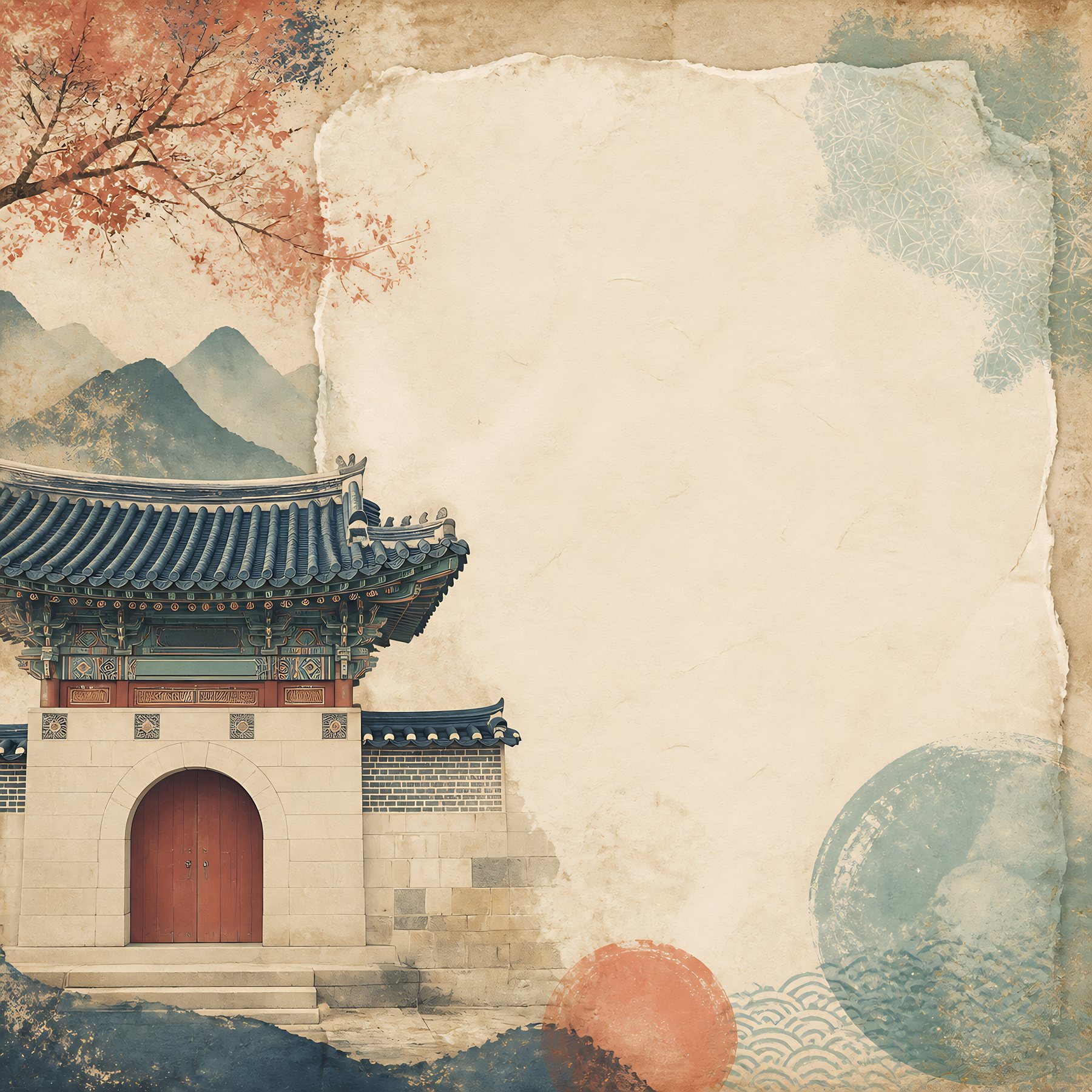 South Korea Travel Scrapbook Papers preview 6