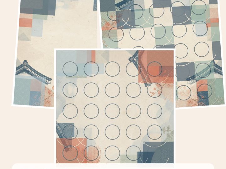 Free South Korea Travel Scrapbook Papers and Clipart – 3 Printable Scrapbook Paper Samples