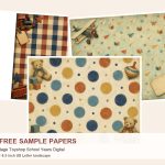 Free Vintage Toyshop School Years Digital – 3 Printable Scrapbook Paper Samples preview
