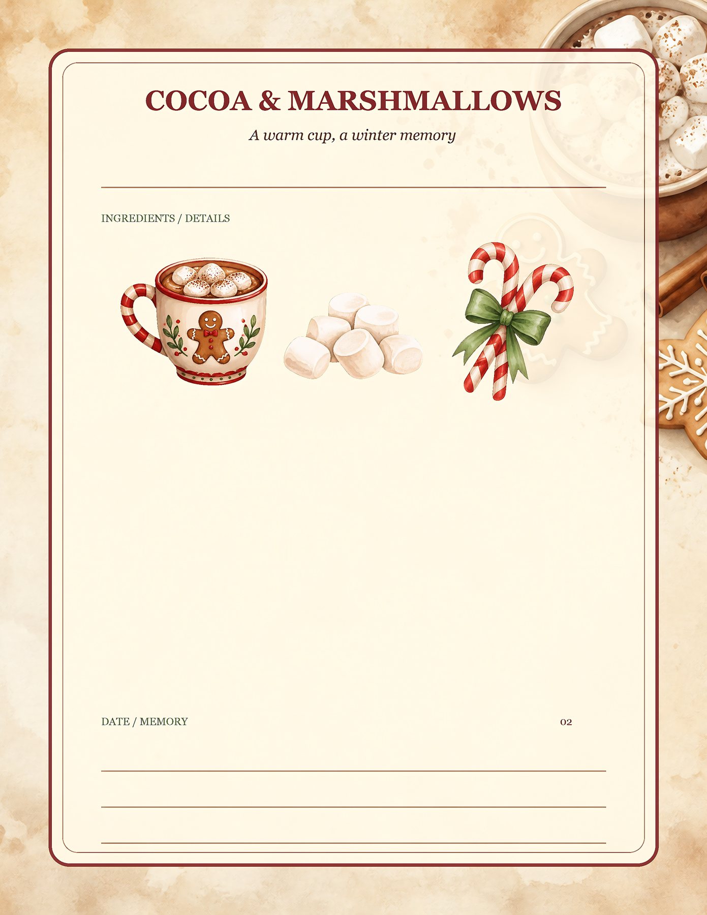 Gingerbread Christmas Digital Paper Png preview 2
