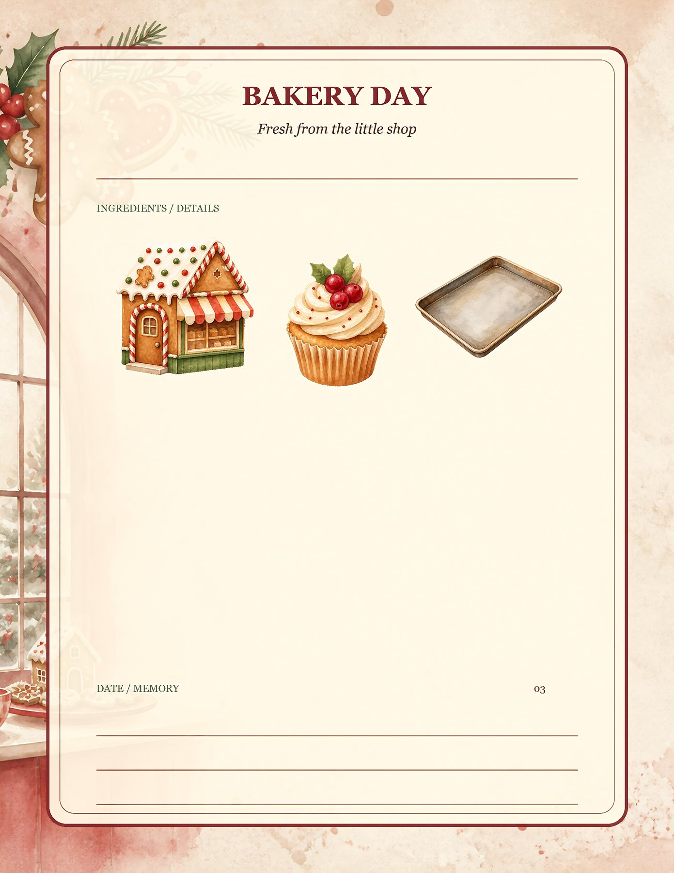 Gingerbread Christmas Digital Paper Png preview 3