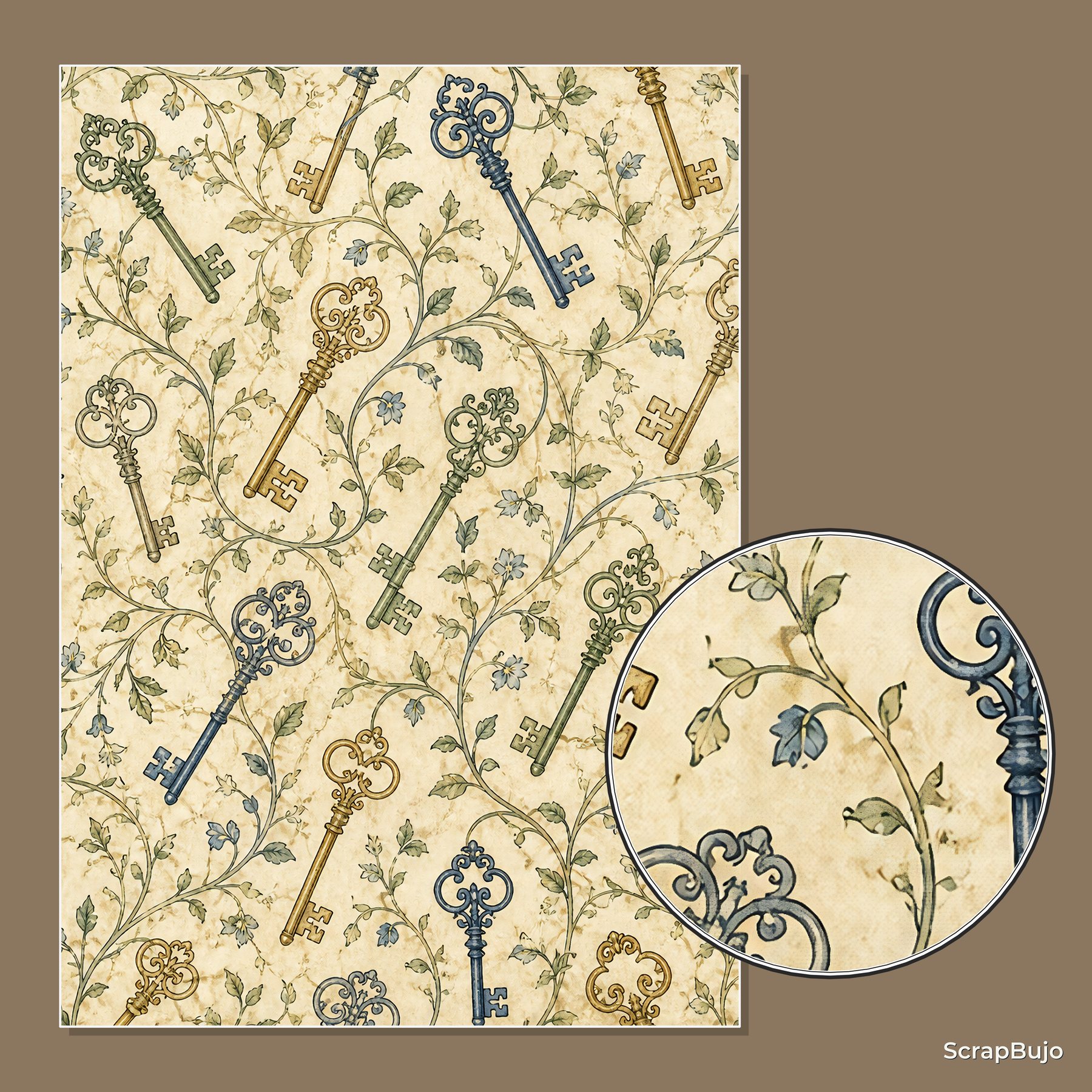 Alice in Wonderland Storybook Tea Party Digital Paper & PNG Kit preview 6