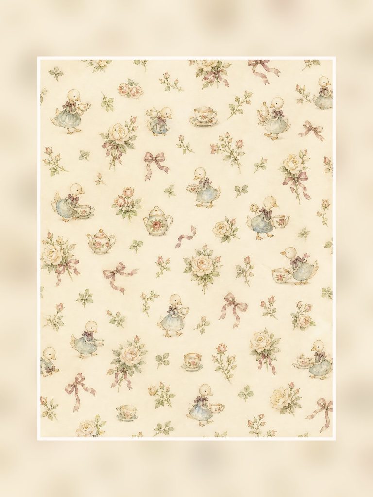 Alice Duck Wonderland Tea Party poster portrait