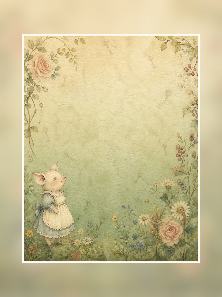 Alice Little Pig Wonderland Garden poster portrait