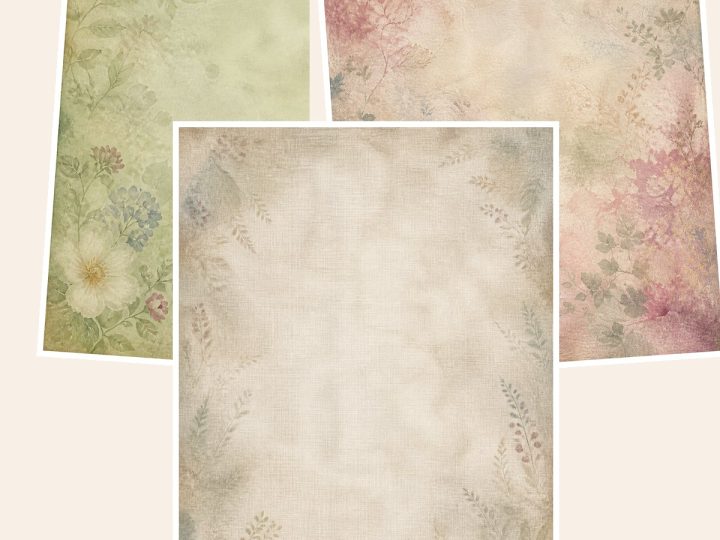 Free Alice Hedgehog Wonderland Digital Papers – 3 Printable Scrapbook Paper Samples
