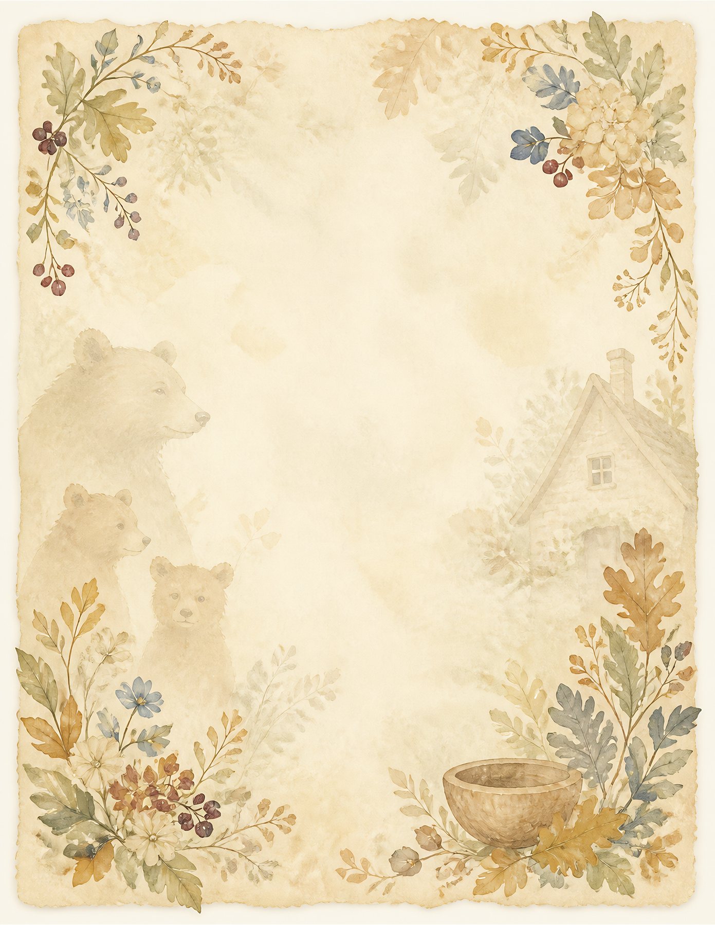 Goldilocks Bear Forest Cottage
