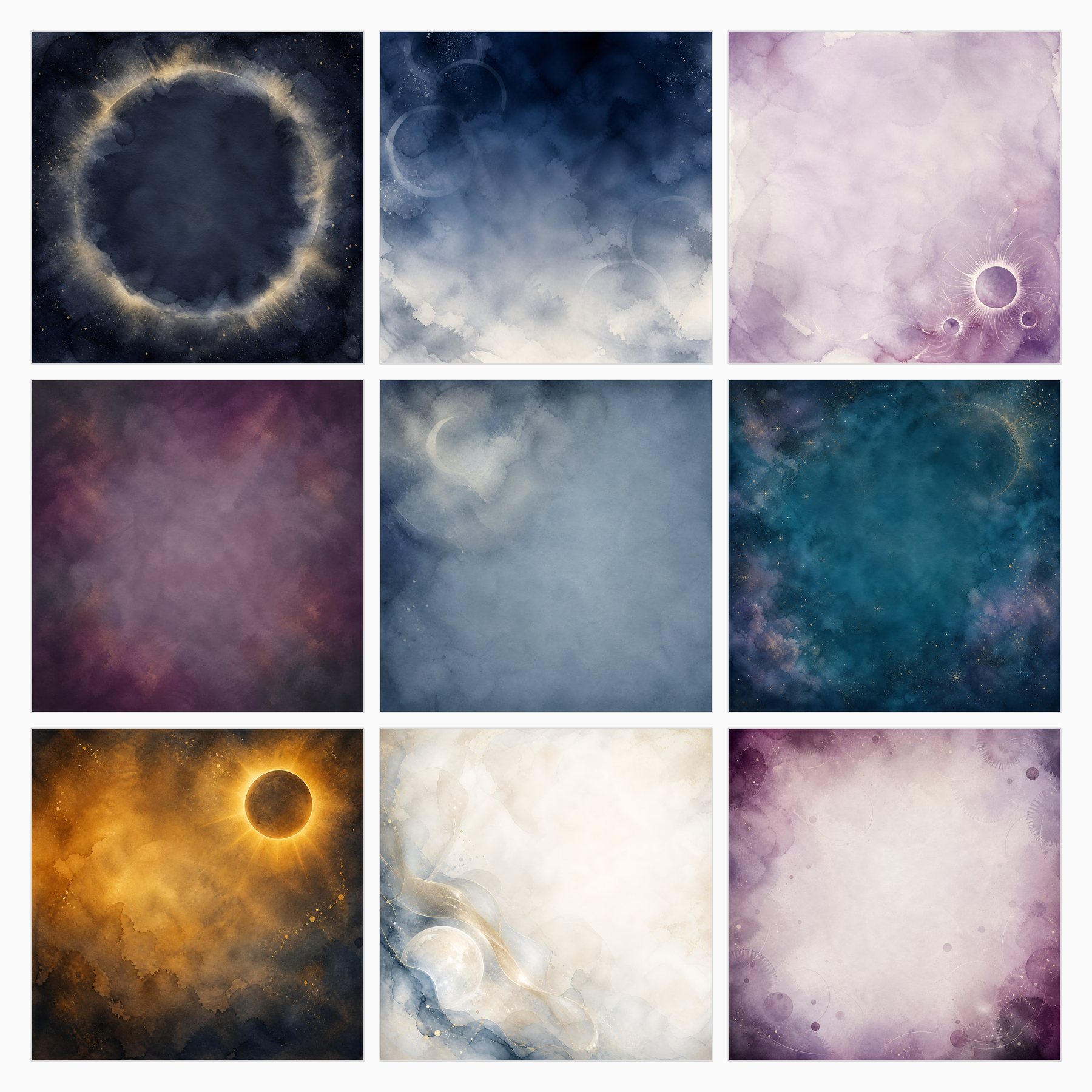 Solar Eclipse Scrapbook Paper Pack 40 preview 2