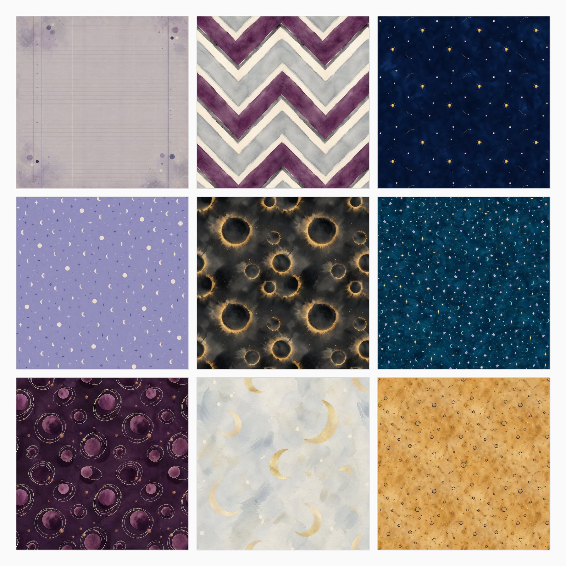 Solar Eclipse Scrapbook Paper Pack 40 preview 4