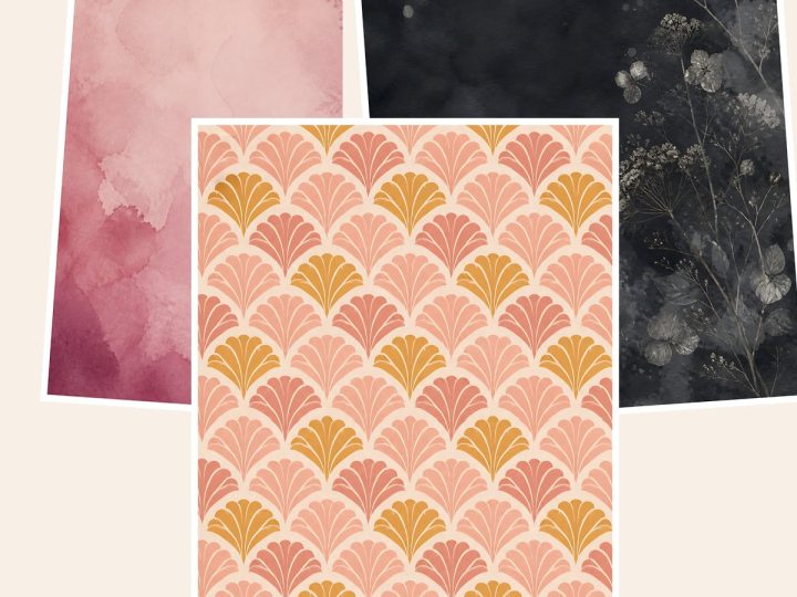 Free Eclipse Botanical Shadow Herbarium A4 – 3 Printable Scrapbook Paper Samples