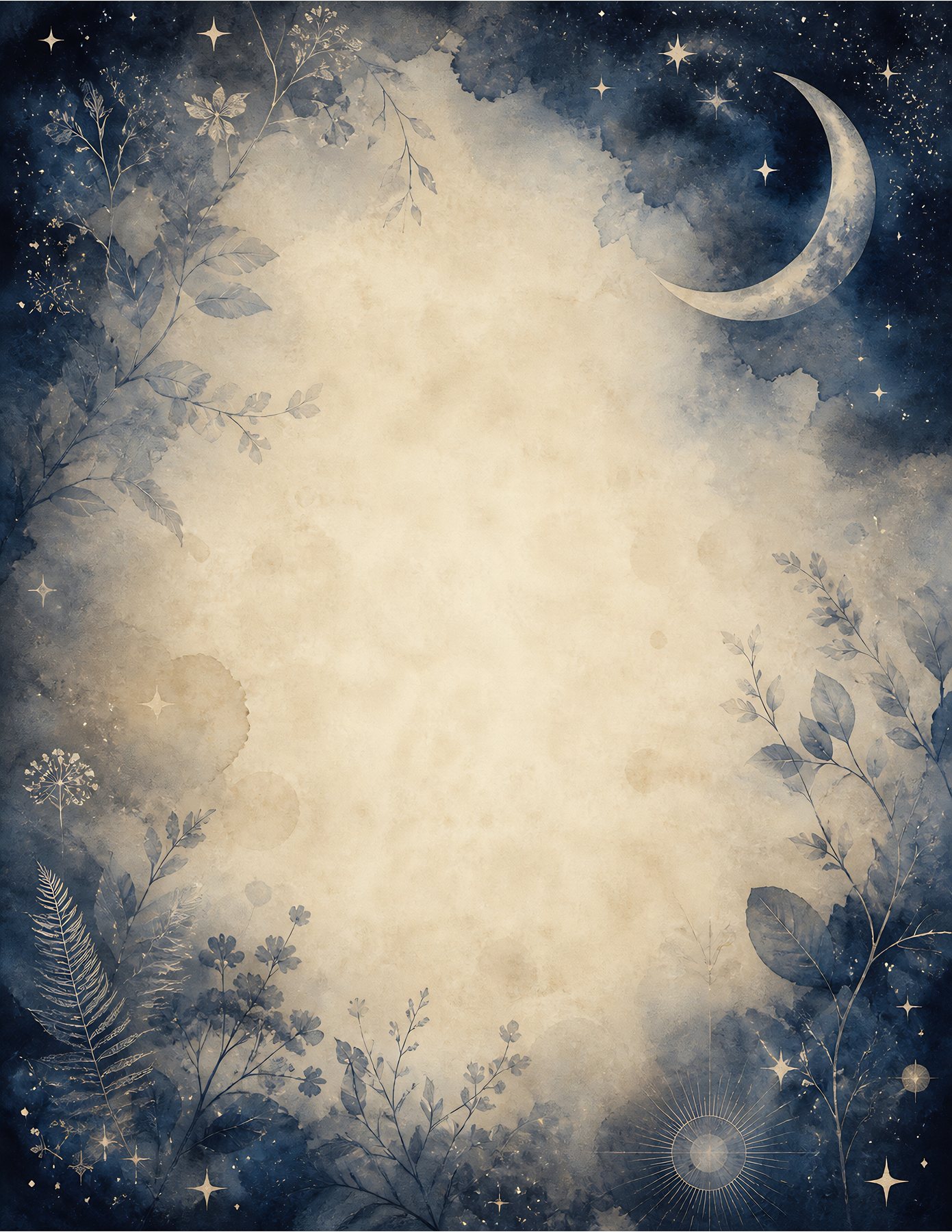 Celestial Botanica | Moon, Stars & Apothecary Digital Papers
