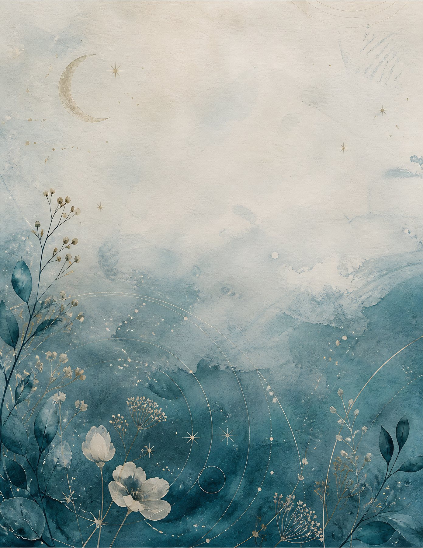 Celestial Botanica | Moon, Stars & Apothecary Digital Papers preview 5
