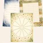 Free Antique Sage Reading Journal & Book Reviews – 3 Printable Scrapbook Paper Samples preview