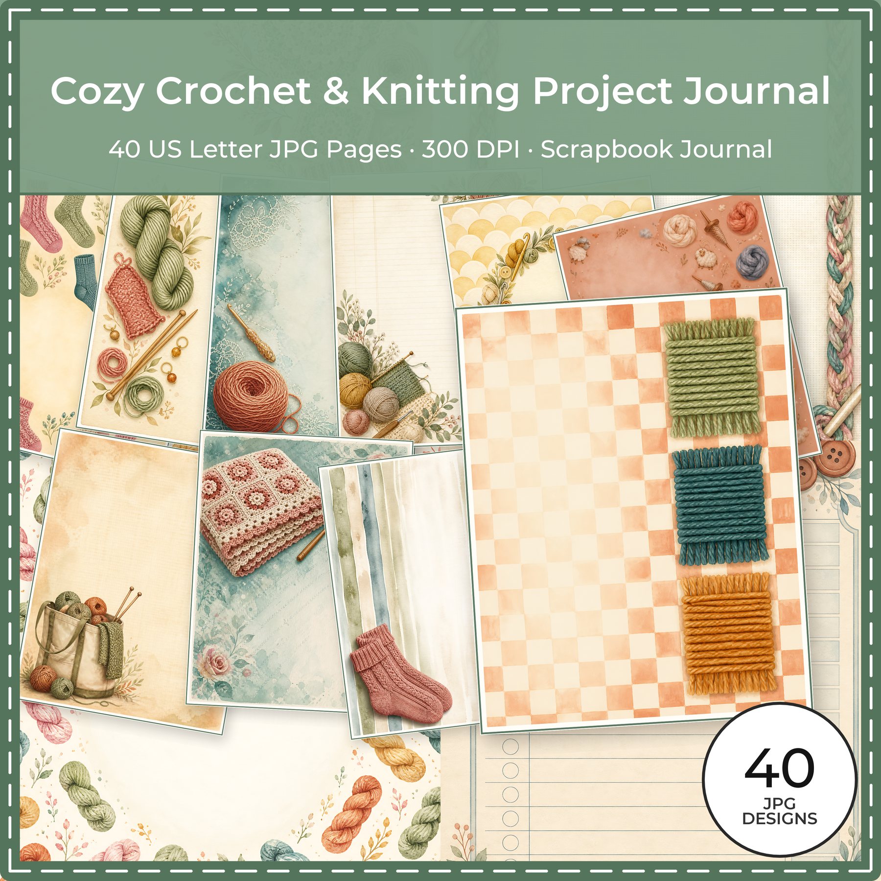 Cozy Crochet & Knitting Project Journal
