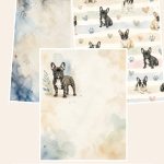Free French Bulldog Digital Paper Pack 40 Us – 3 Printable Scrapbook Paper Samples preview