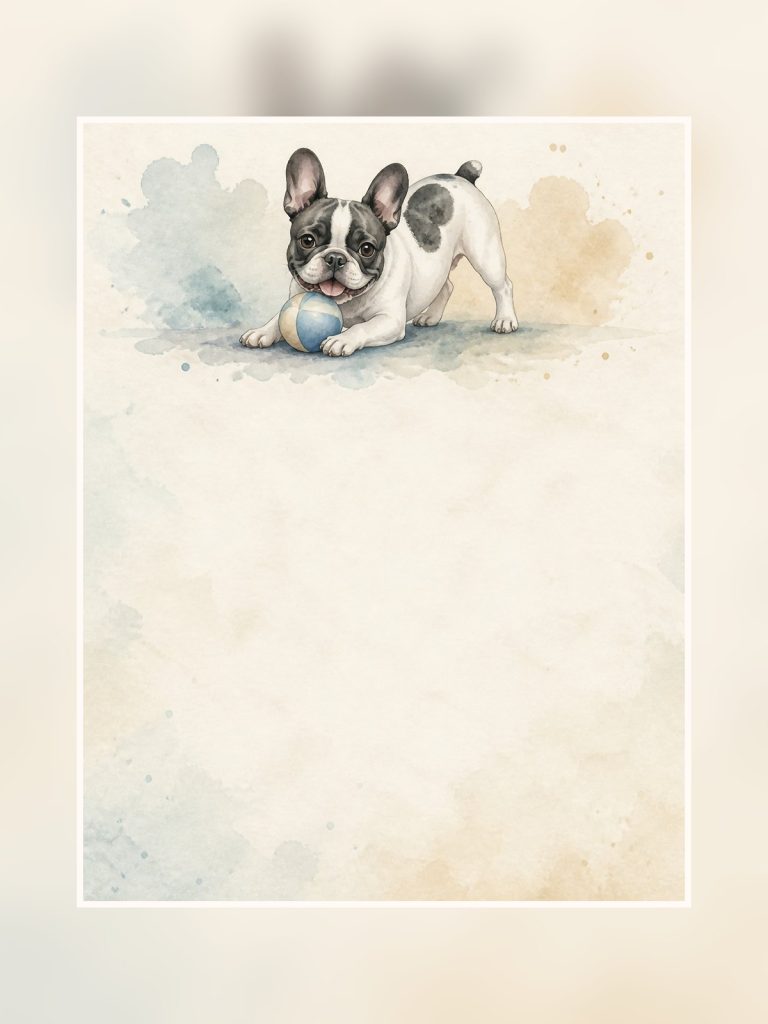 French Bulldog Digital Paper Pack 40 Us poster portrait