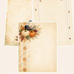 Free Pilgrims Thanksgiving Heritage Scrapbook – 3 Printable Scrapbook Paper Samples preview