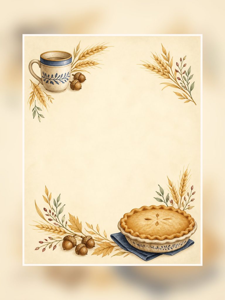 Pilgrims Thanksgiving Heritage Scrapbook poster portrait