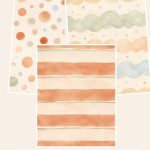 Free Tiny Safari Baby Memory Collection – 3 Printable Scrapbook Paper Samples preview