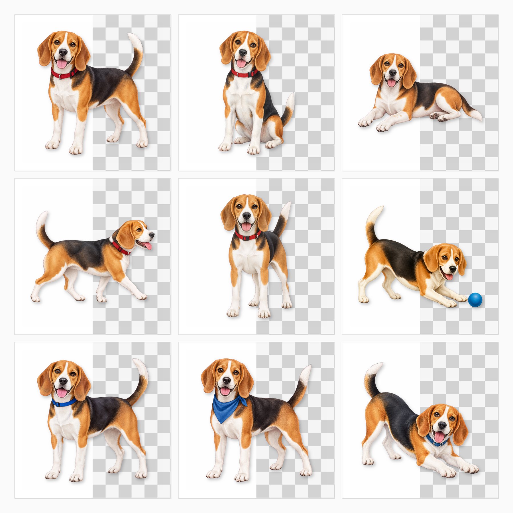 Top 10 Dog Breeds Clipart PNG Bundle – 100 Transparent Watercolor Dogs preview 2