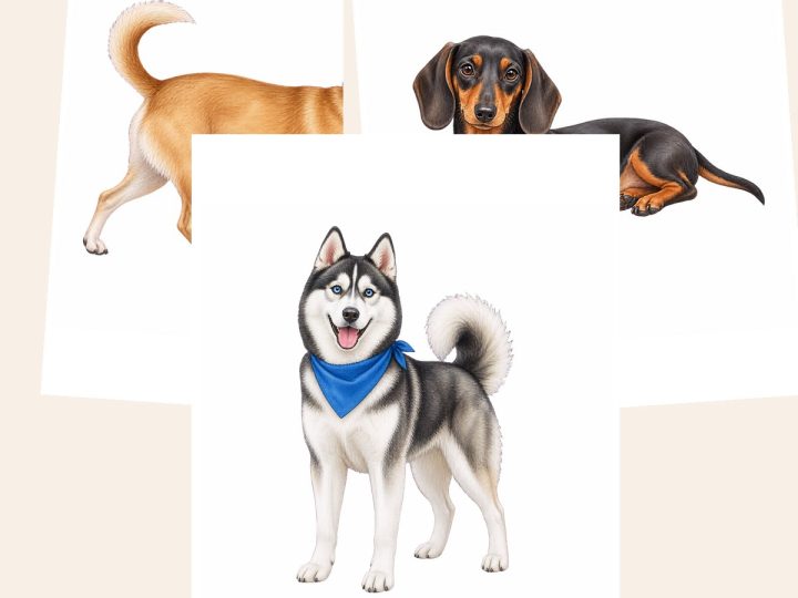 Free Top 10 Dog Breeds Clipart PNG Bundle – 100 Transparent Watercolor Dogs – 3 Printable Clipart Samples