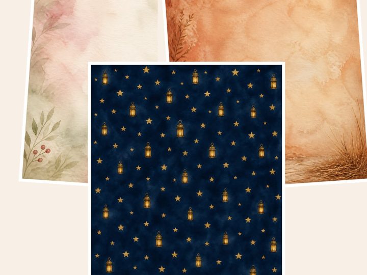 Free Christian Nativity & Advent Storybook Journal Kit – 3 Printable Scrapbook Paper Samples