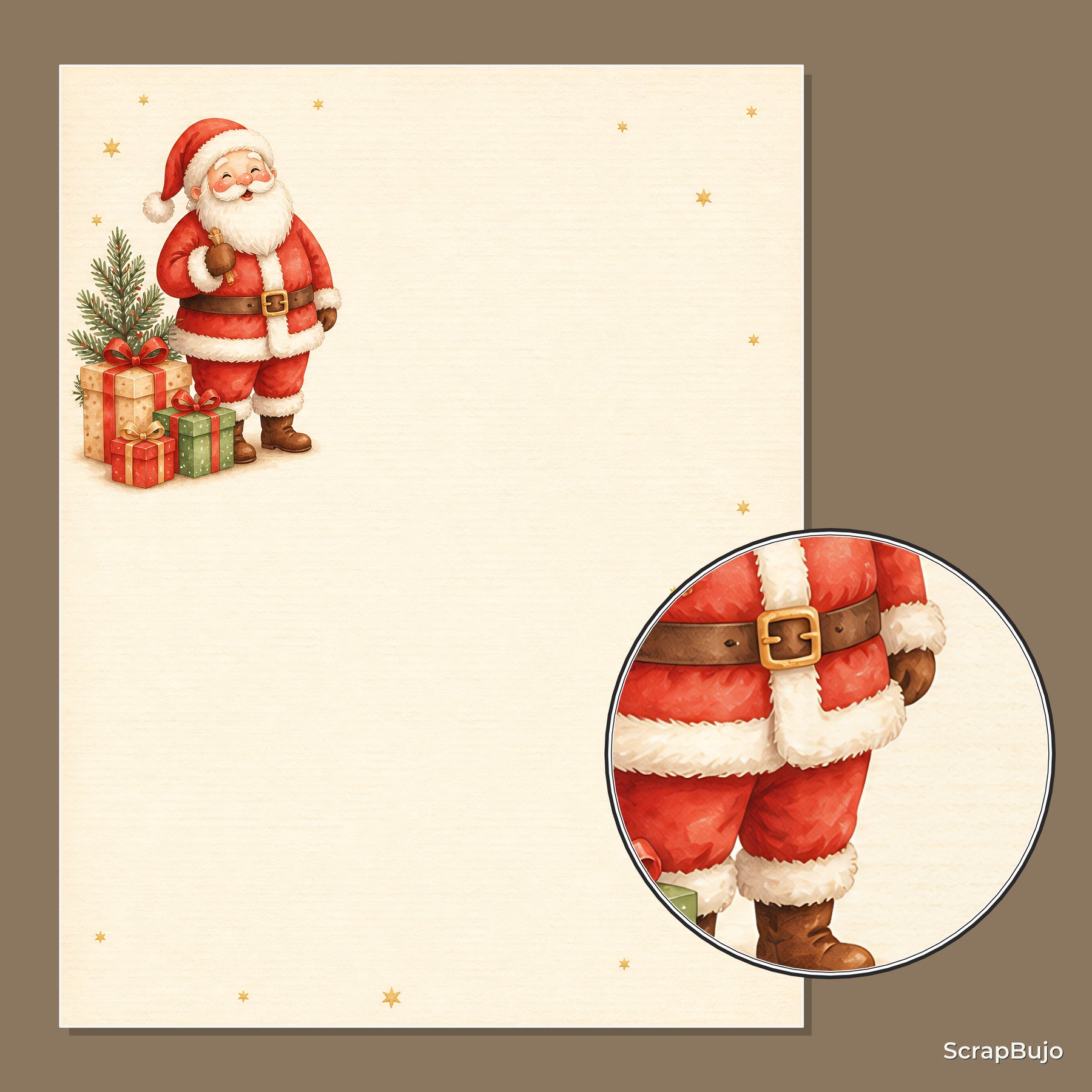 Santa Claus Christmas Digital Paper Collection preview 6