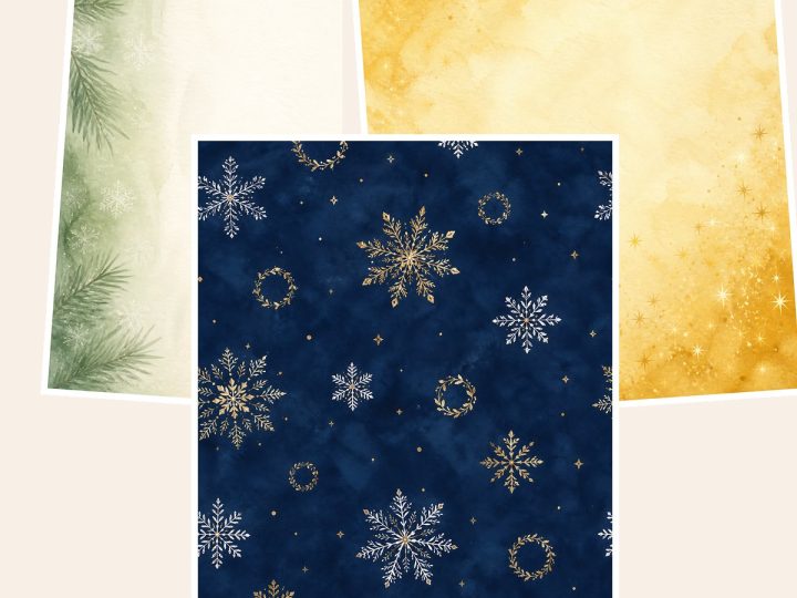 Free Santa Claus Christmas Digital Paper Collection – 3 Printable Scrapbook Paper Samples
