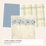Free Botanical Bride Guest Book Vow Journal – 3 Printable Scrapbook Paper Samples preview