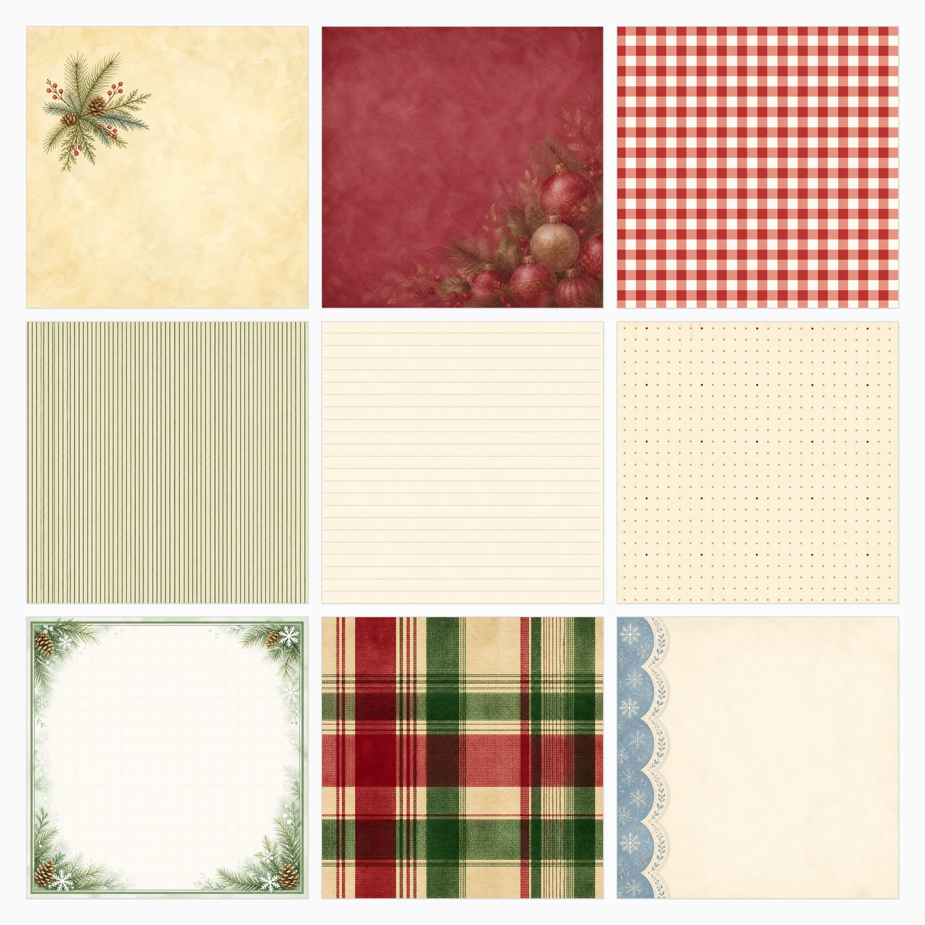 Christmas Family Recipe Journal — 12 Papers + 20 Printable Pages preview 2