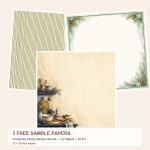 Free Christmas Family Recipe Journal — 12 Papers + 20 Printable Pages – 3 Scrapbook Paper Samples preview