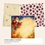 Free Spooky Santa Halloween Digital Paper – 3 Printable Scrapbook Paper Samples preview