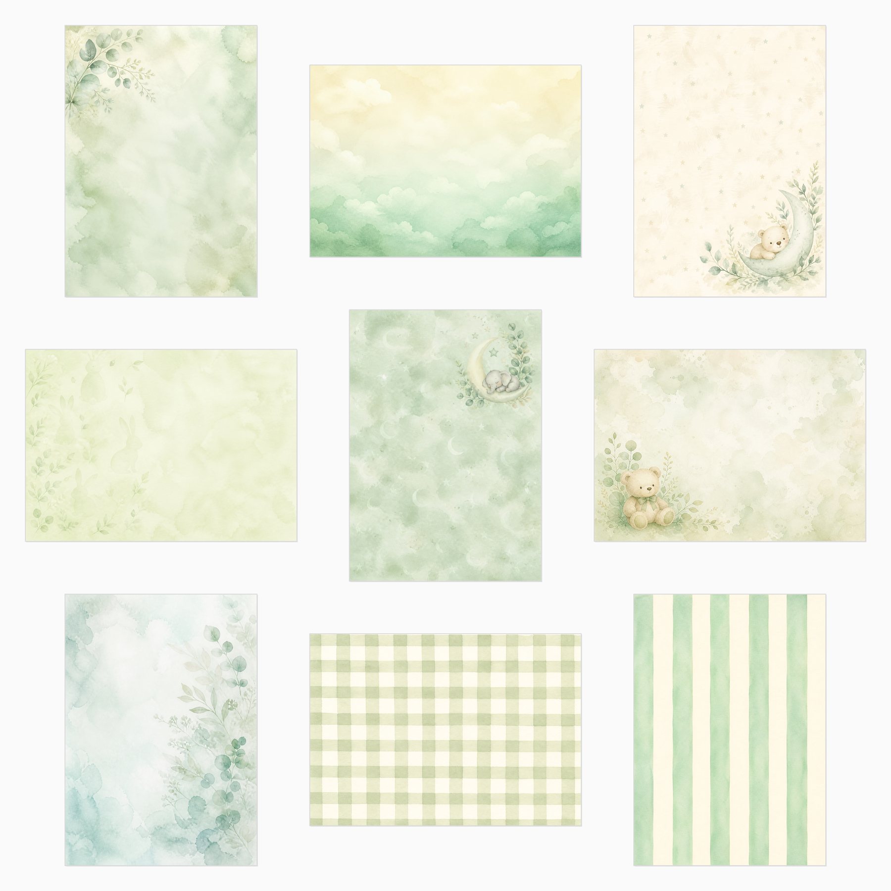 Baby Green Nursery A4 Adapted Collection preview 2