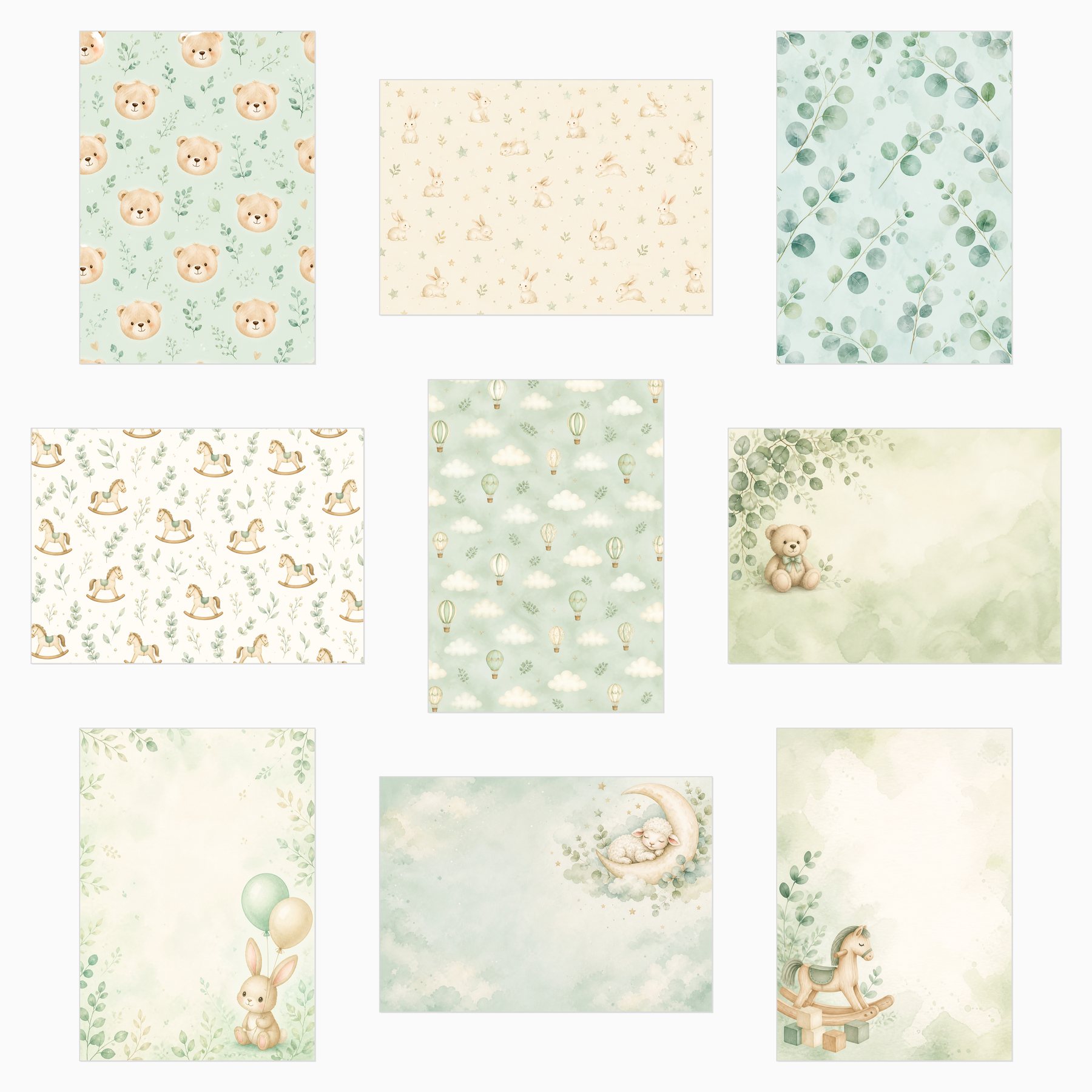 Baby Green Nursery A4 Adapted Collection preview 4