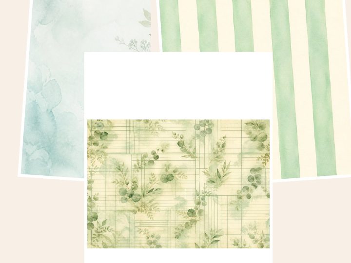 Free Baby Green Nursery A4 Adapted Collection – 3 Printable Scrapbook Paper Samples