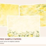 Free Watercolor Lemon A4 Adapted Collection – 3 A4 Paper Samples preview