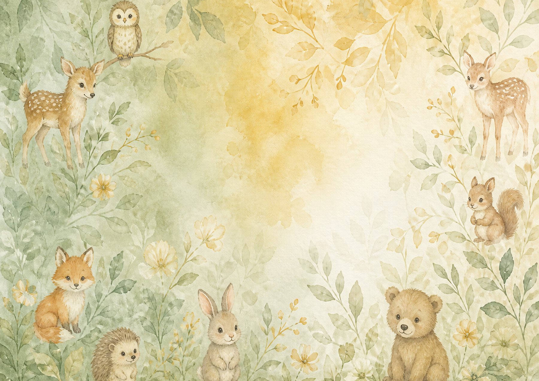 Woodland Baby Animals A4 Adapted Collection preview 2
