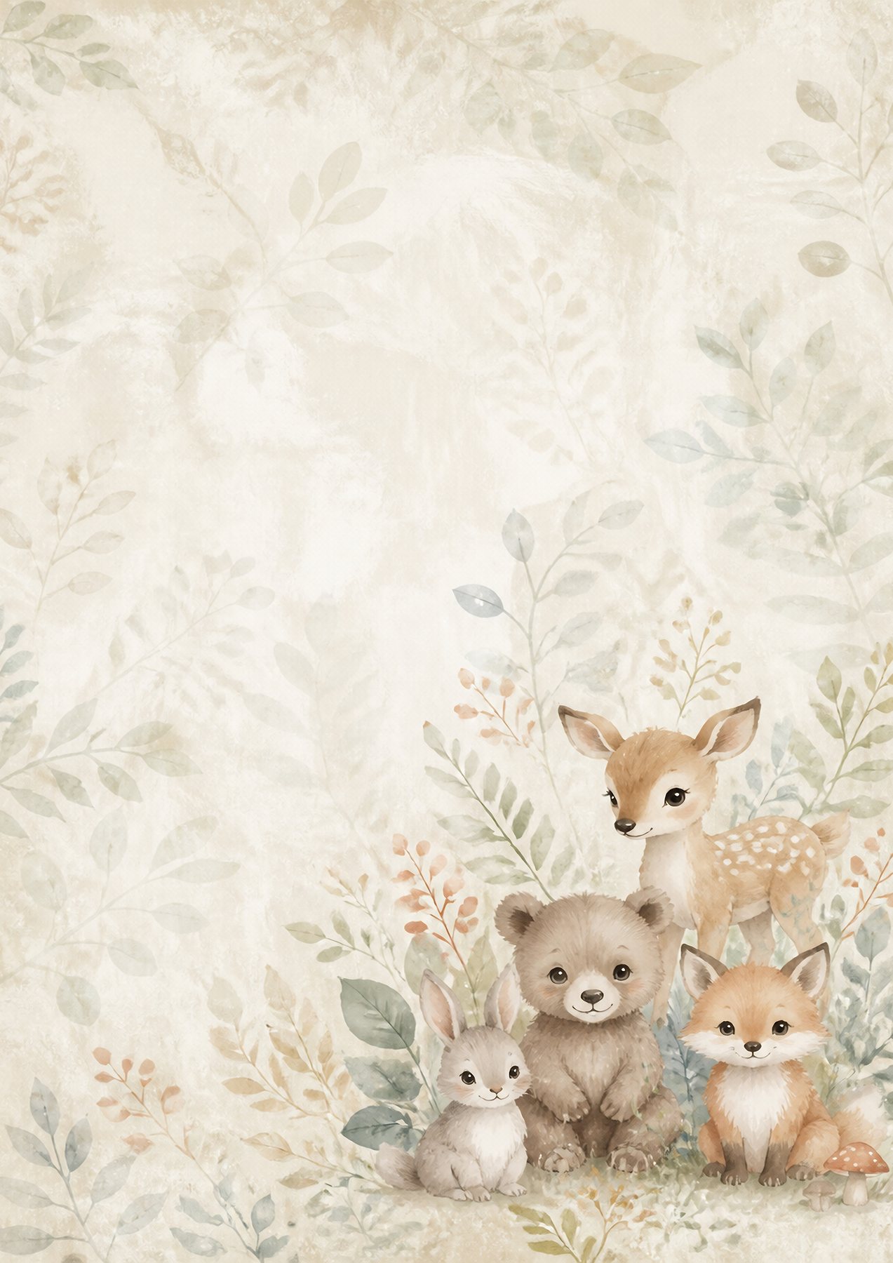 Woodland Baby Animals A4 Adapted Collection preview 3