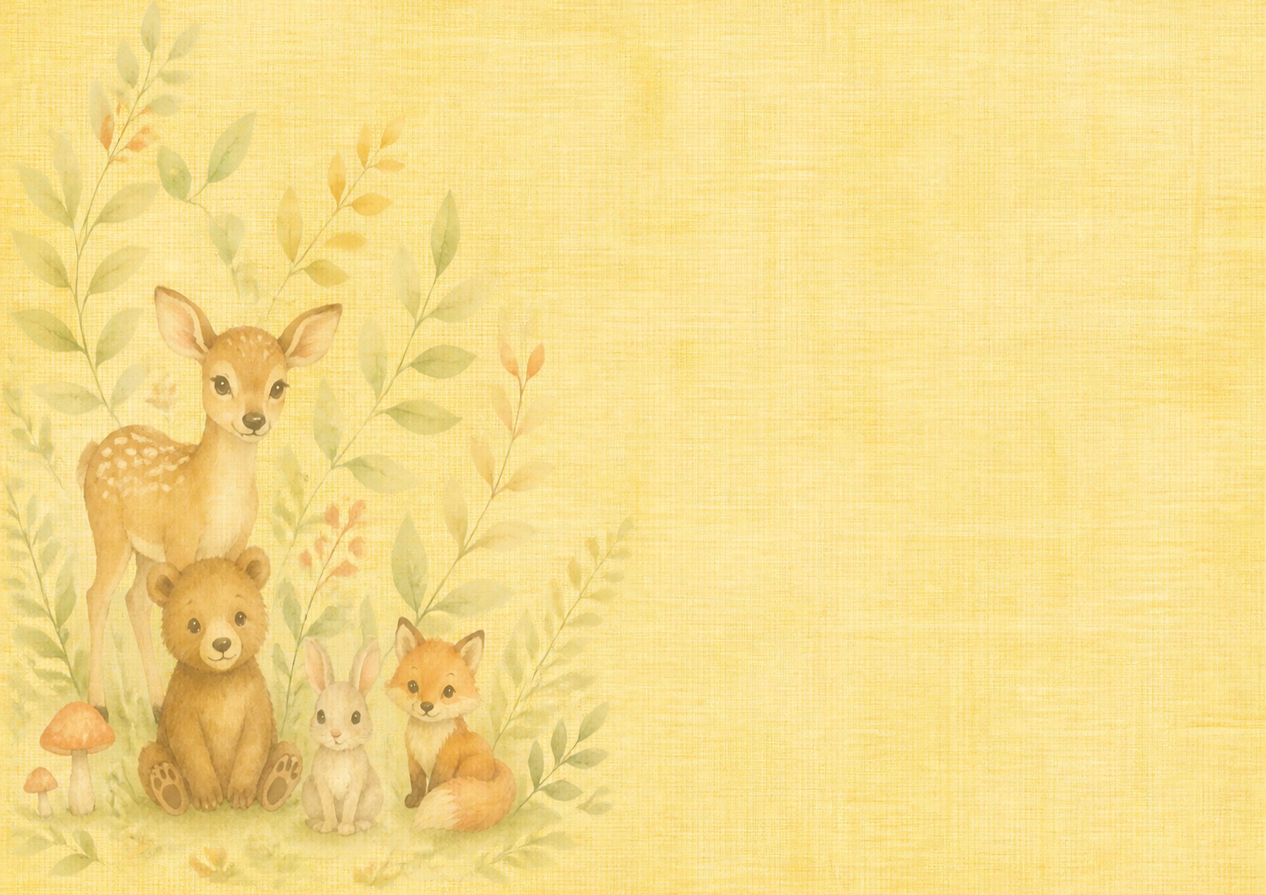 Woodland Baby Animals A4 Adapted Collection preview 4
